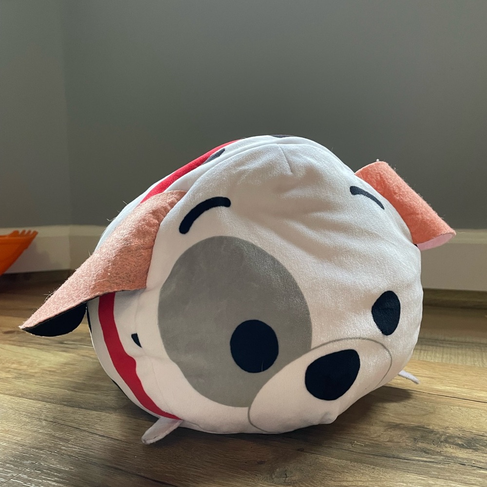 Disney Tsum Tsum plush toy shaped like Patch from 101 Dalmatians.